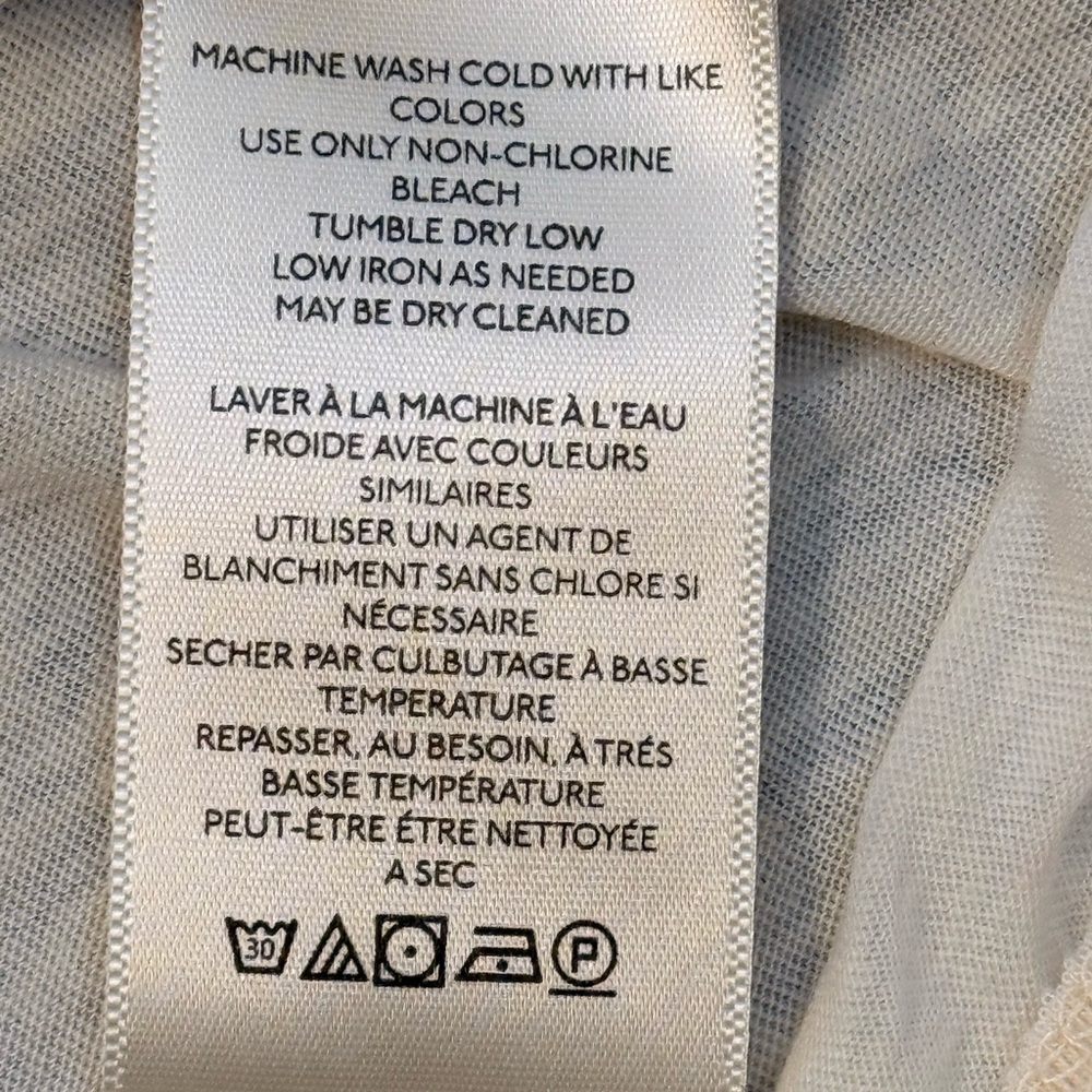 WE THE FREE Light Cream Raw Hemmed Tee FLAW - Picture 11 of 12